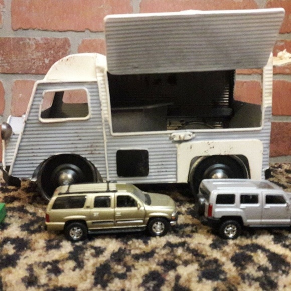 RETRO Metal Vintage ART Food Truck Van Home Decor 12" Toy Display Van Camper FUN - Picture 6 of 11